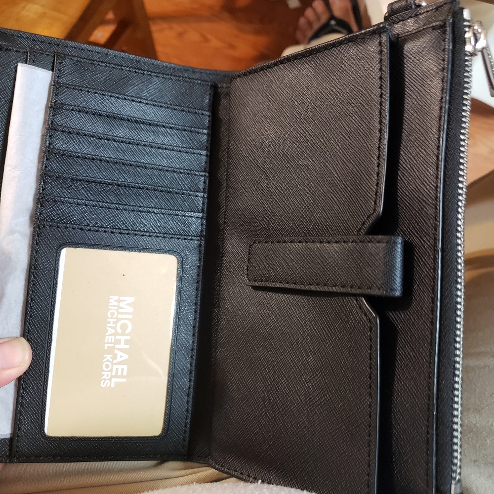 Sold Black double zipper wallet